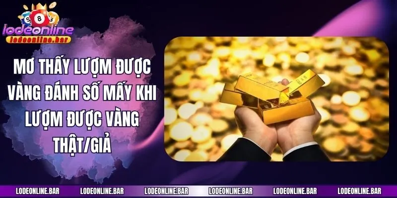Mơ thấy lượm được vàng đánh số mấy khi lượm được vàng thật/giả